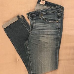 AG Mid-Rise Cropped Jeans